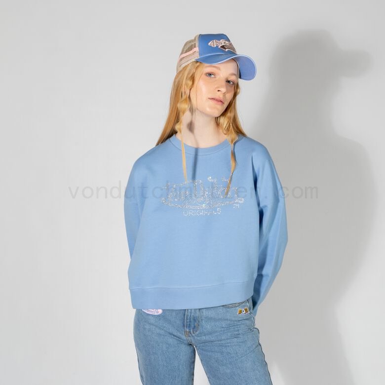 (image for) Billiger Von Dutch Originals -Maina Oversized Rundhals-Sweater, blue F08161034-01668 Günstigsten Online